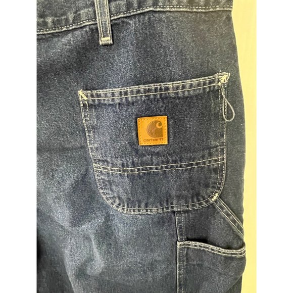 Carhartt men’s Jeans 42 x 32 carpenter denim pants loose fit - Picture 16 of 16